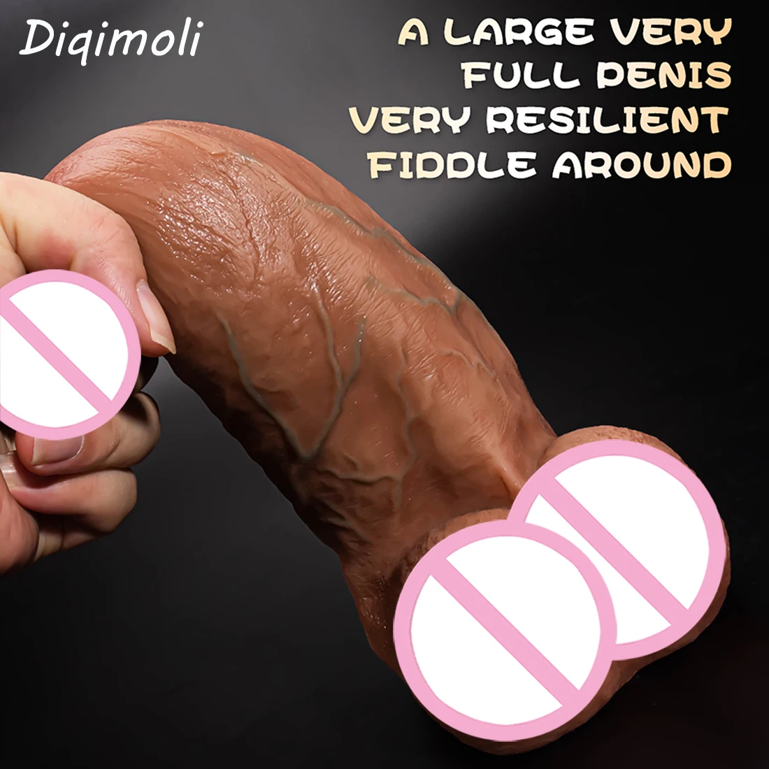 Liquid Silicone Huge Dildos Anal Plug with Suction Cup Soft Dick Realistic Penis Large Phallus Sex Toys for Women Masturbation