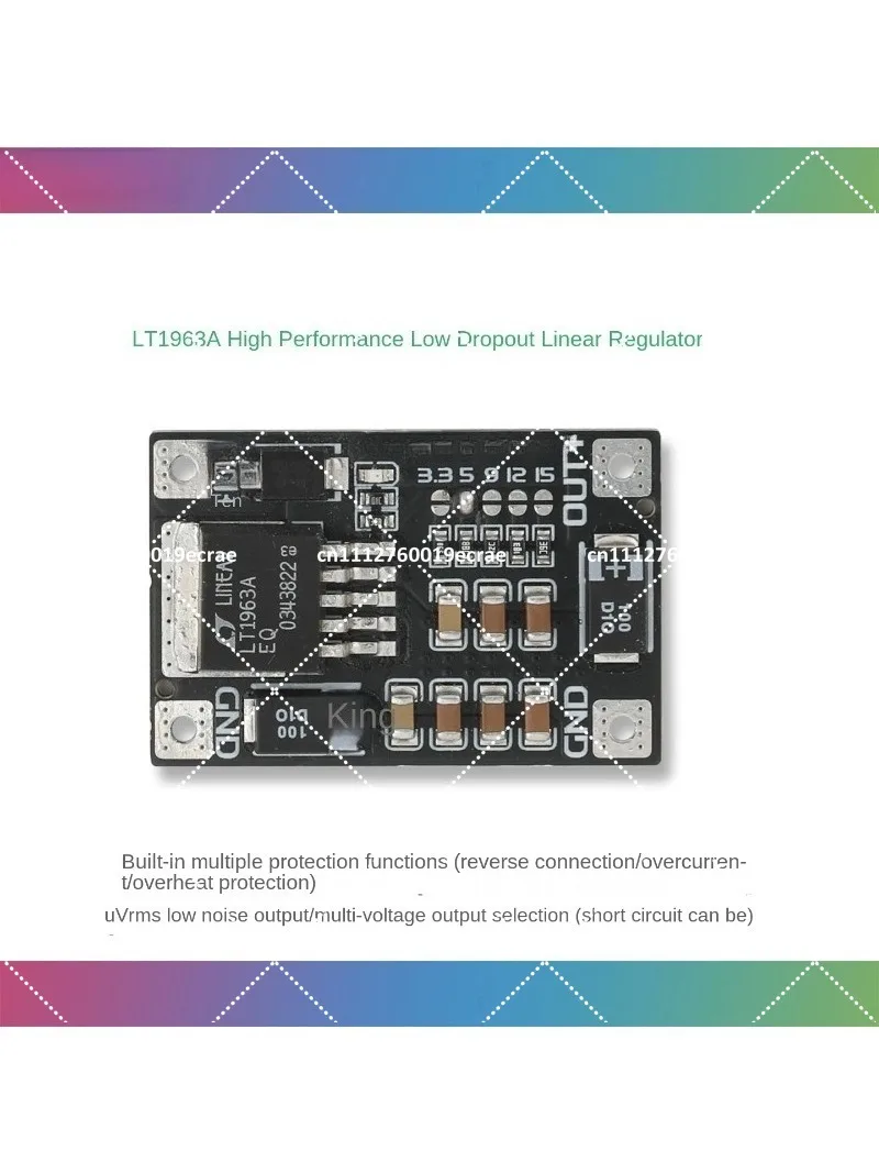 LT1963 DC Linear Voltage Regulator Board Low Dropout 3.3V 5V 9V 12V 1.5A Output