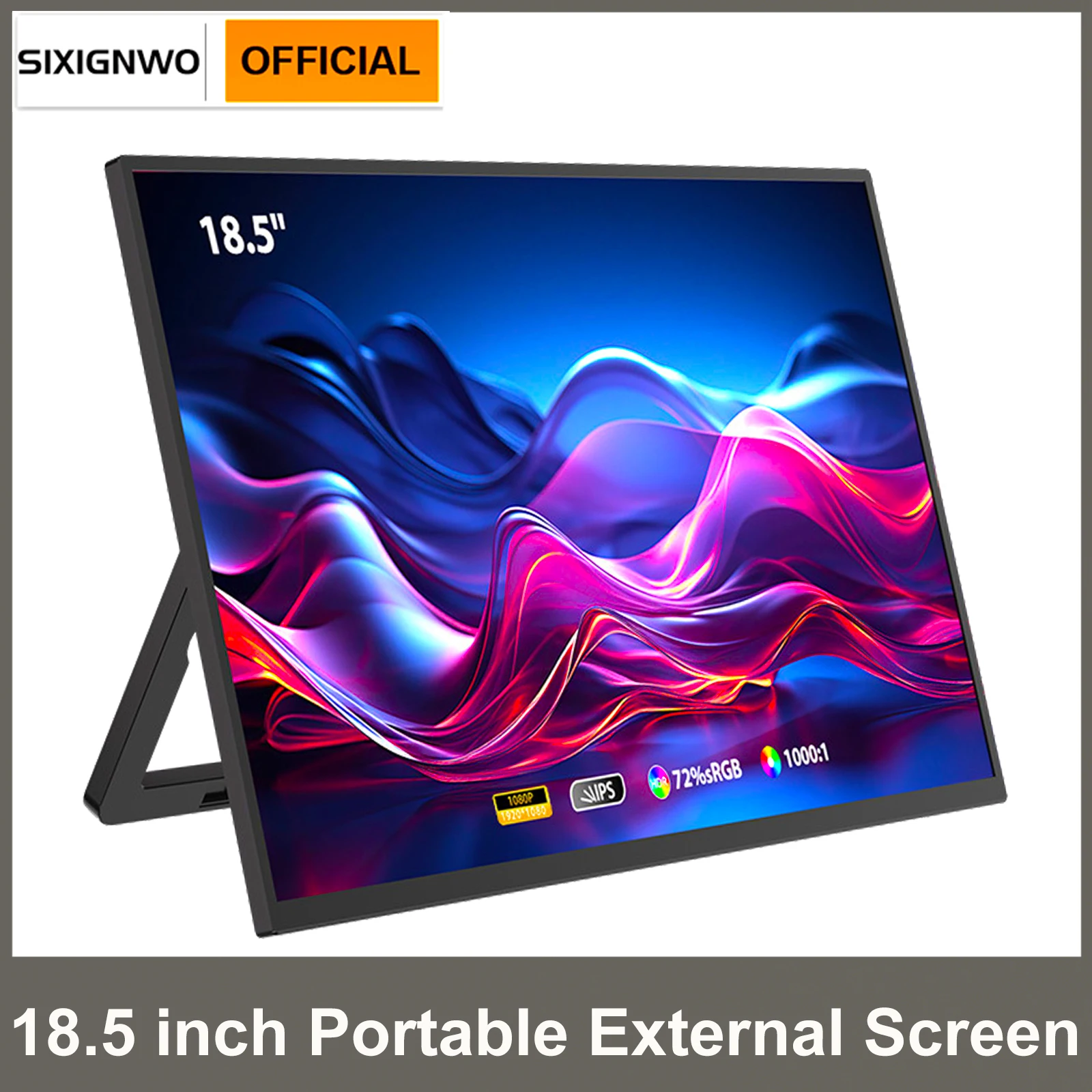 18.5/14 Inch Portable Monitor IPS 1080P FHD USB-C HDMI-Compatible External Gaming Monitor Display for Xbox PS4/5 Switch Mac Phon