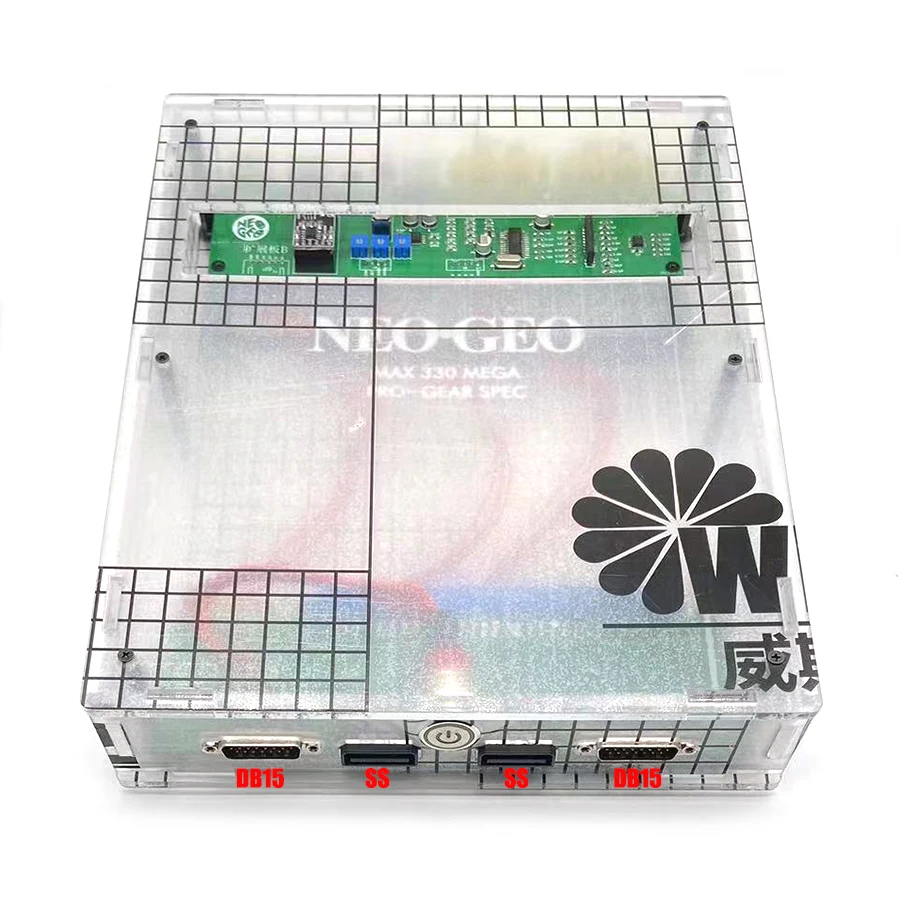 Arcade MV1C / MV1B Transparent / Black Acrylic Cbox Shell NeoGeo Supergun MVS SNK DIY Kits With Video Output Support DB15 / SS