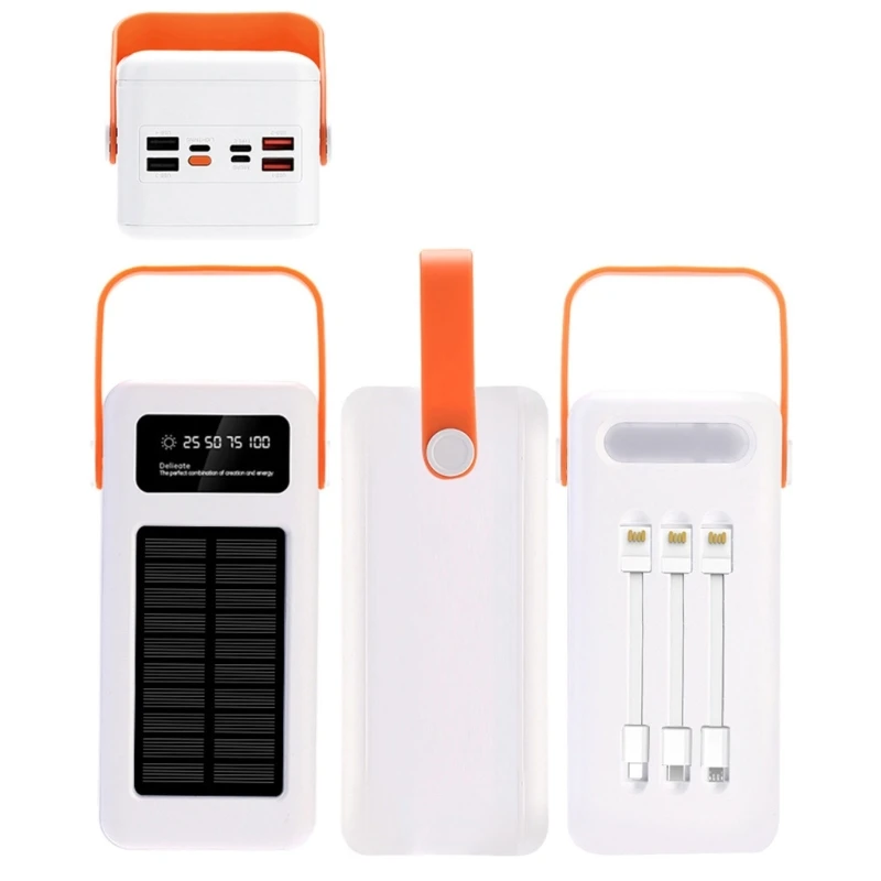 35-Slot 18650 Battery Power Bank Housing Case Only(no battery) with Night Lighting Function for Outdoor Sports