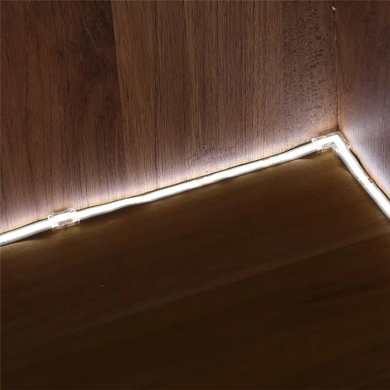 AA63 HOT Gapless 8Mm 2 Pin COB LED Strip Connector 8 Pack And L Shape 2 Pin 8Mm Cob LED Corner 2 Pack Part For 8Mm Cob LED Strip