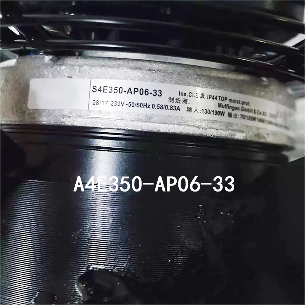 Multi-Speed Silent Cooling 130/190W 350mm A4E350-AP06-33 AC230V Condenser Fan