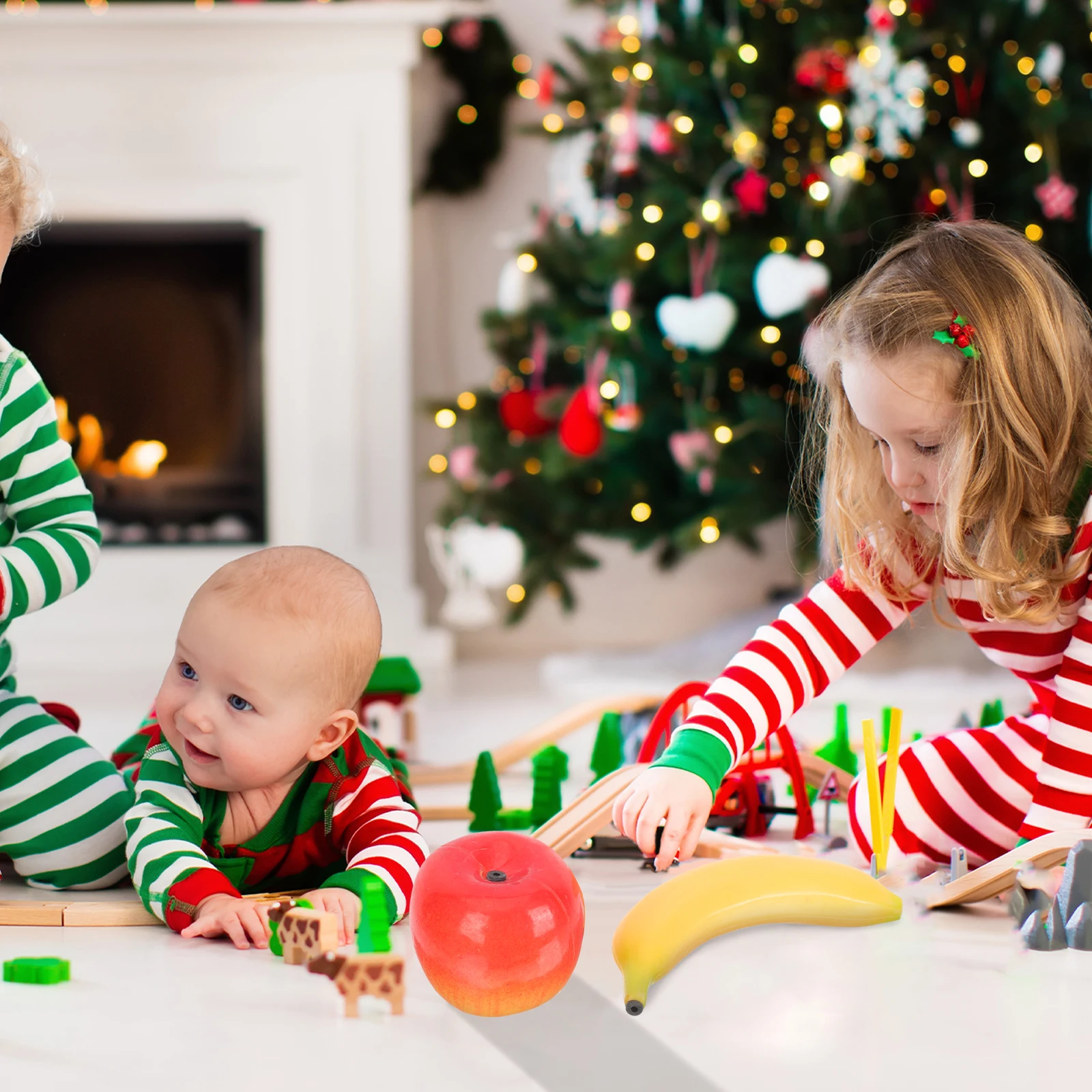 

2pcs Musical Fruit Shakers Early Education Percussion Playthings Lightweight Brain Training For s Rhythm Development Maraca