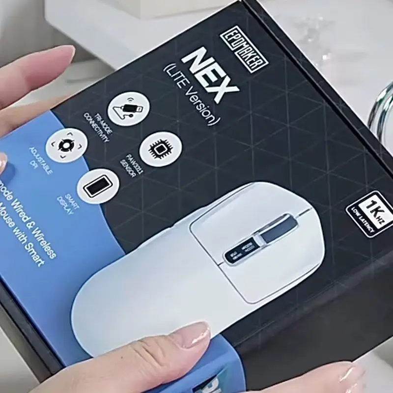 EPOMAKER Nex lite Wireless Gaming Mouse PAW3311 Sensor Left Hand Ergonomic Tri-Mode Mouse With Magnetic Charging for CS2