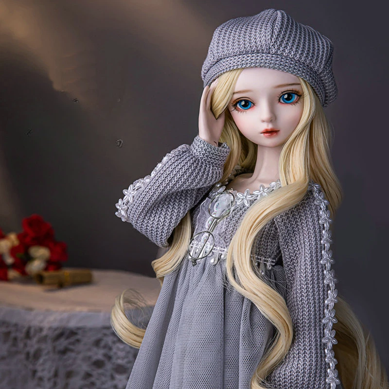 

Handmade 1/3 Bjd Doll Full Set 60cm Handpainted Fashion Sweater Girl Ball Jointed Dolls with Clothes and Shoes Toys for Girls