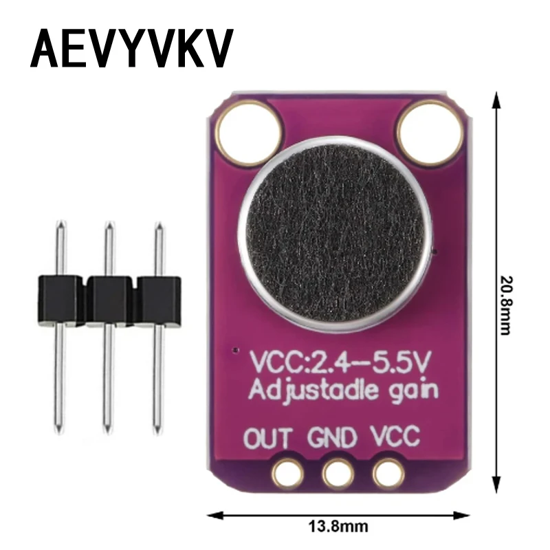 GY-MAX4466 Electret Microphone Amplifier Module MAX4466 Adjustable Gain For Arduino