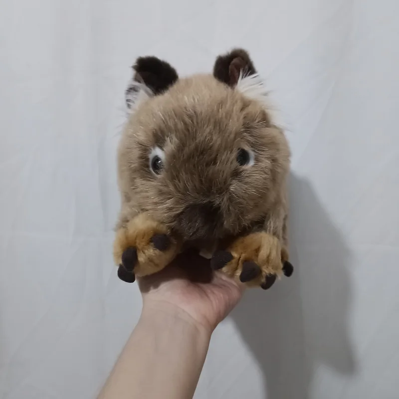 Lifelike Wombat Brown Bear Emulational Wild Animal Soft Stuffed Doll Plush Toy Girl Boy Birthday Christmas Gift 1pc