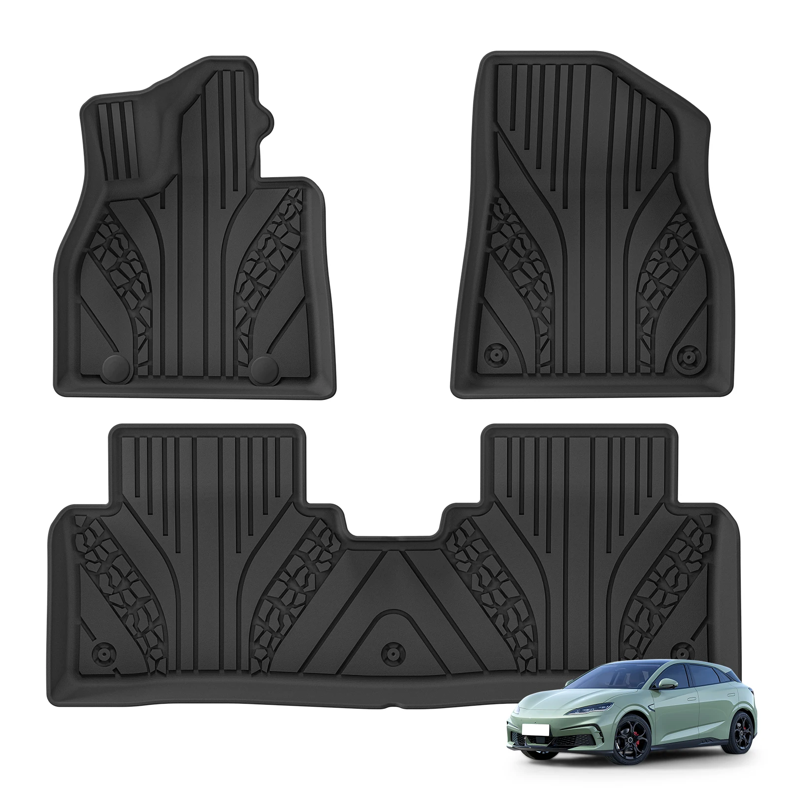 LUCKEASY for BYD Seal 06GT 2024 2025 Car Floor Mats Trunk Cargo Liner Pad Protection Waterproof All Weather Accessorie Black