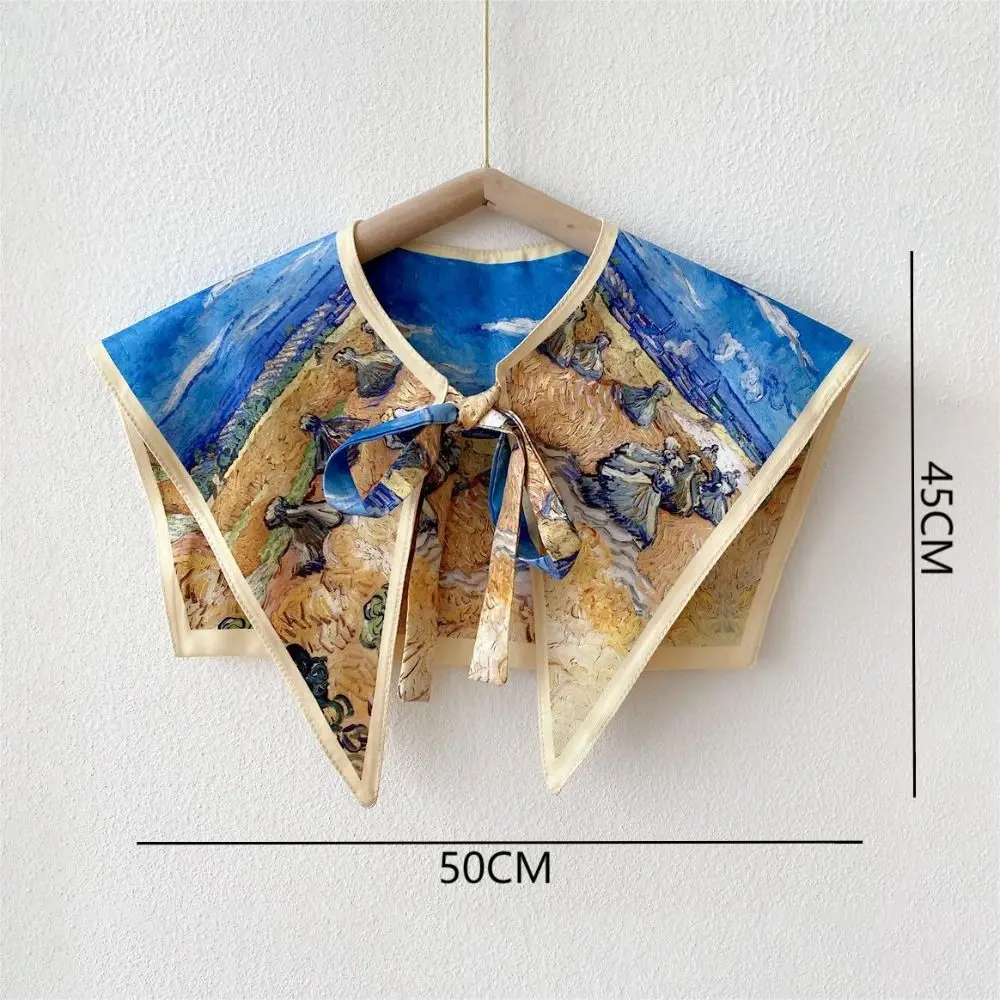 Faux col amovible pour protection solaire, châle, écharpe, décoration, chemise, cape, imprimé, poignées kwear de la présidence