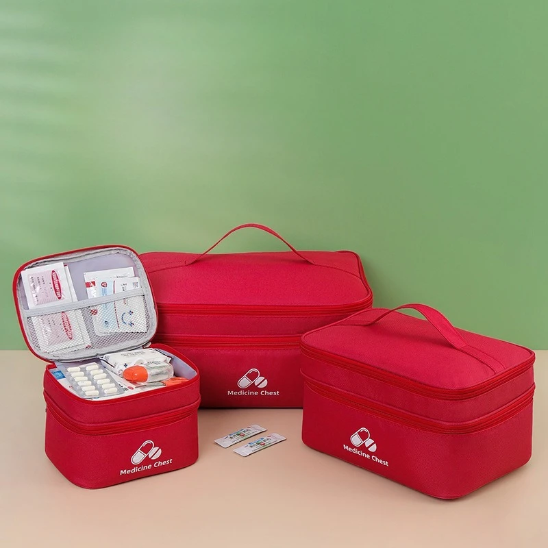 Medical Bag Portable Home Travel Medicine Storage Bag Double-layer Large Capacity First Aid Medicine Box Medicine Storage Bag