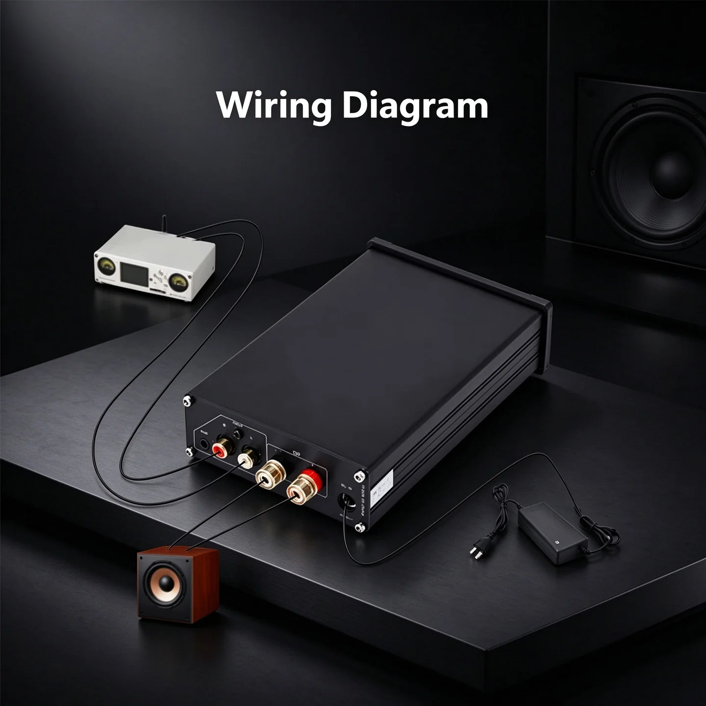 YJCO Mono HiFi Subwoofer-Verstärker TPA3255 Digitaler Leistungsverstärker 600W DC24-48V Home-Audio AUX RCA Passiver Subwoofer-Lautsprecher Unterstützung – Detail 5