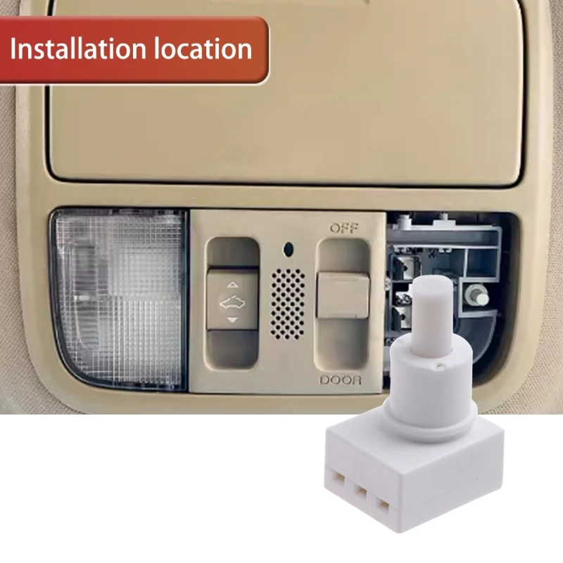 Interior Reading Lamp Button Replacement Part, White Push Button for Cabin Light Repair, ABS Housing, Part Number 34404-SDA-A11,