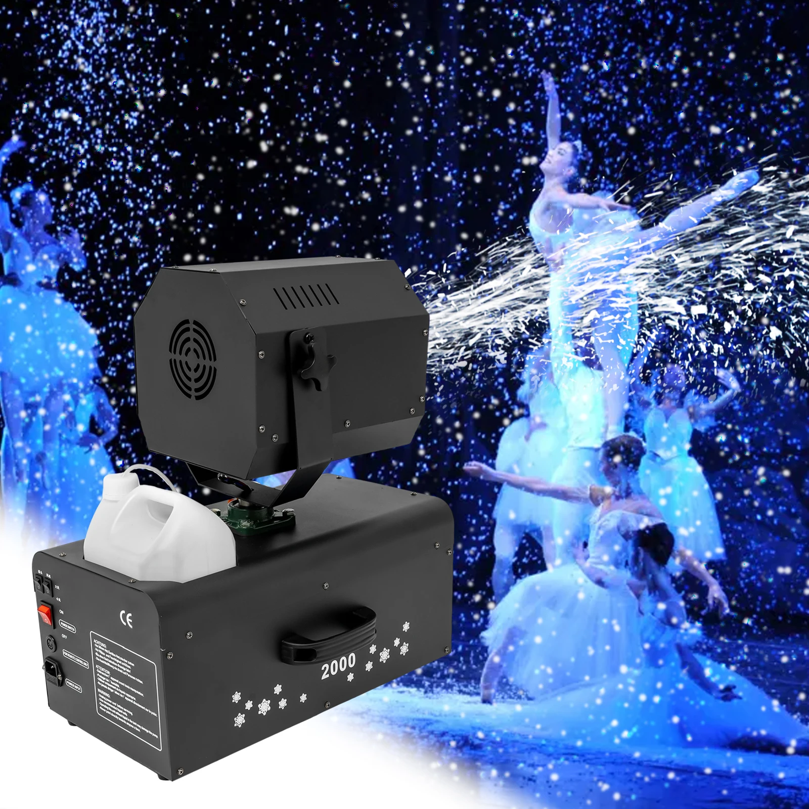 

2000W Snowflake Effect Machine Spray Range Snow Maker Stage Party Snow Sprayer