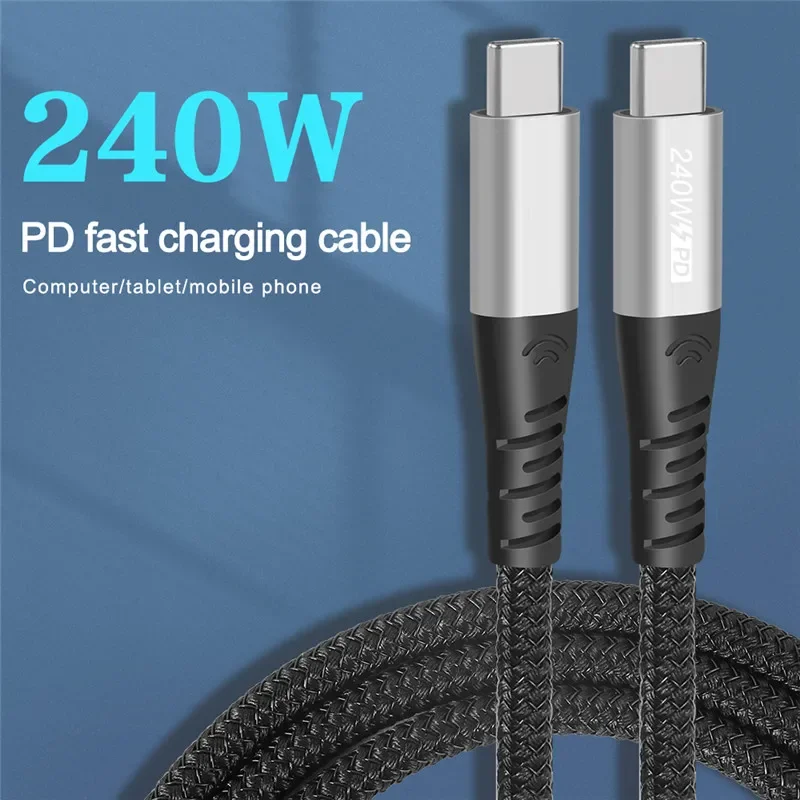 

5A 240W PD Type C To USB C Cable for MacBook Pro Double Elbow QC4.0 Fast Charging Data Cord for Huawei Charge Cable 1m