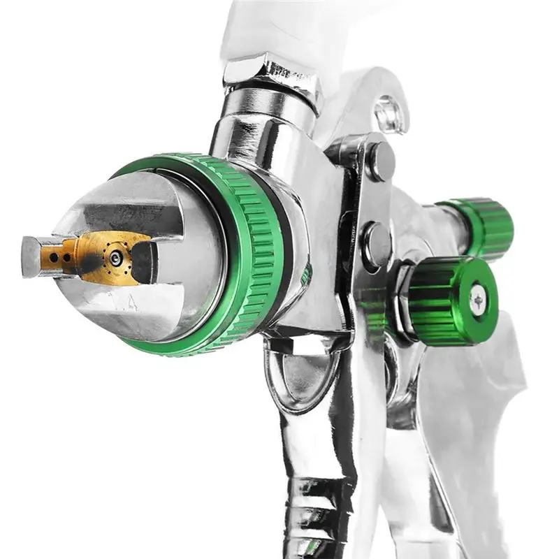 AFOURT-Feed Paint Spray Gun Kit With 4 Replaceable Nozzles 1.4/1.7/2.0/2.5Mm, High Atomization Pneumatic Air Paint Sprayer
