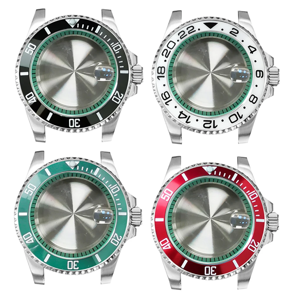 40mm-nh35-case-stainless-steel-solid-bottom-case-green-inner-shadow-ring-sapphire-magnifying-watch-case-for-nh35-nh36-movement