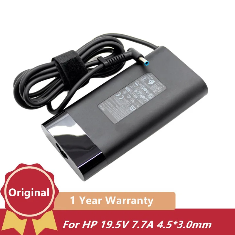 Original For HP GAMING PAVILION-15-CX0020CA AC Adapter TPN-DA09 TPN-DA03 TPN-CA11 19.5V 7.7A 150W 4.5*3.0mm Laptop Charger