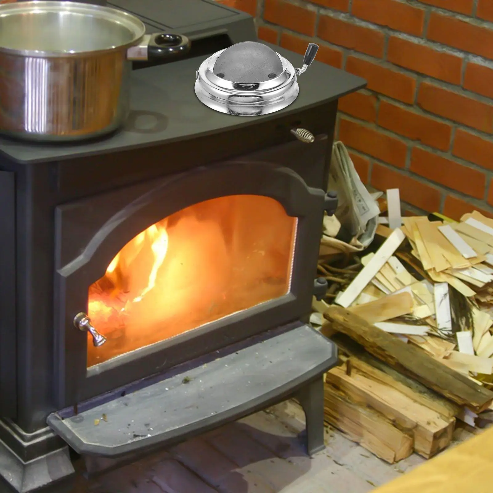 Iron Stove Chimney Duct End Cap Adjustable Ventilation High Temperature Resistant Replacement Chimney Duct Cover for Fireplace