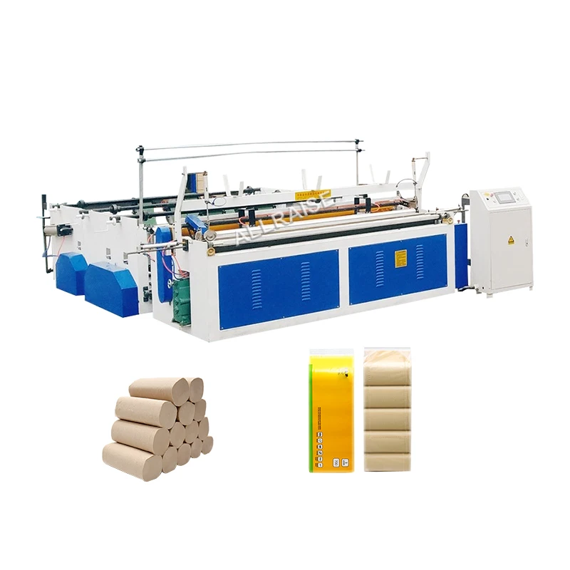 Fully Automatic Toilet Paper Embossed Rewinding Slitting Packaging Machine Napkin Toilet Paper Making Machine