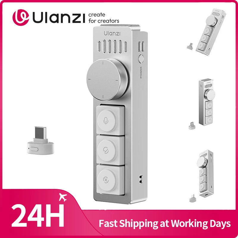 Ulanzi AU05 Vibe Key AI音声入力キーパッド ハンドヘルドマイク AIコーディング デスクトップ作業 ビデオ会議 AI音声入力用