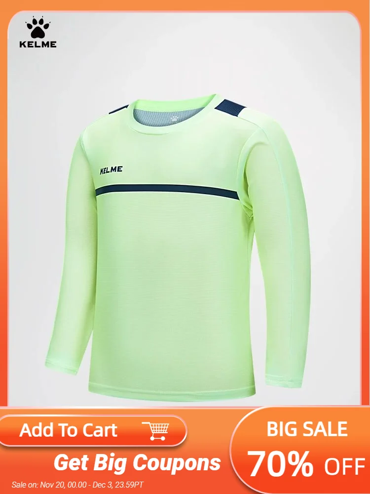 

KELME KidS Sport T-shirt Training Running Quick-drying Sportswear Long shirt Football Long-Sleeved fitness Shirts 8351TX3131