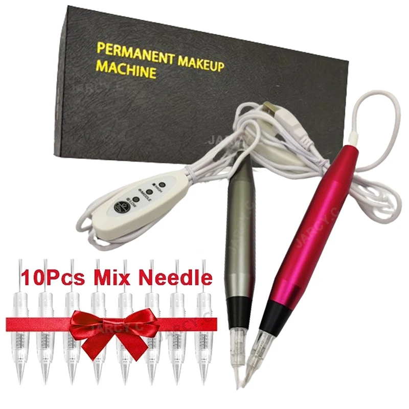 Temporary Tattoo Machine Pen Set Microblading Rotary Machine Digital Permanent Makeup Eyebrow Tattoo PMU Machine Dermograph Pen