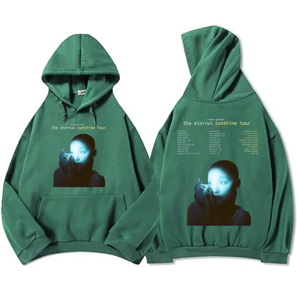 Ariana Grande The Eternal Sunshine Tour Hoodies Fashion Singer Graphic Printing Sweatshirt Long Sleeve Hooded Pullovers Unisex