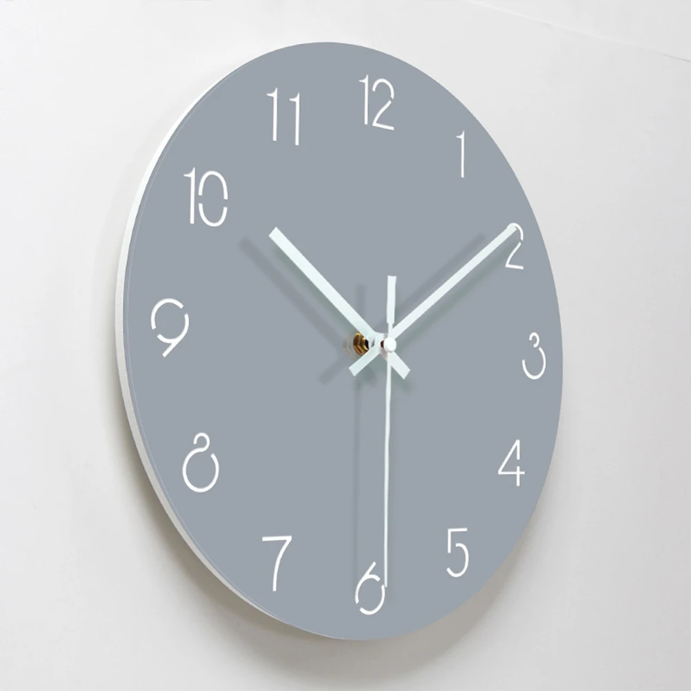 

Digital Wall Clock Acrylic Ultra Quiet Operated Home Office Decor Led Clock Thin Design Engraved