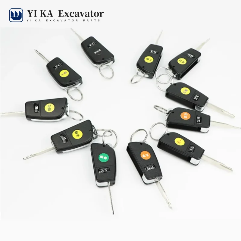 For Excavator accessories Sumitomo Doosan XCMG Liugong Hitachi Sany Kobelco excavator key ignition folding key