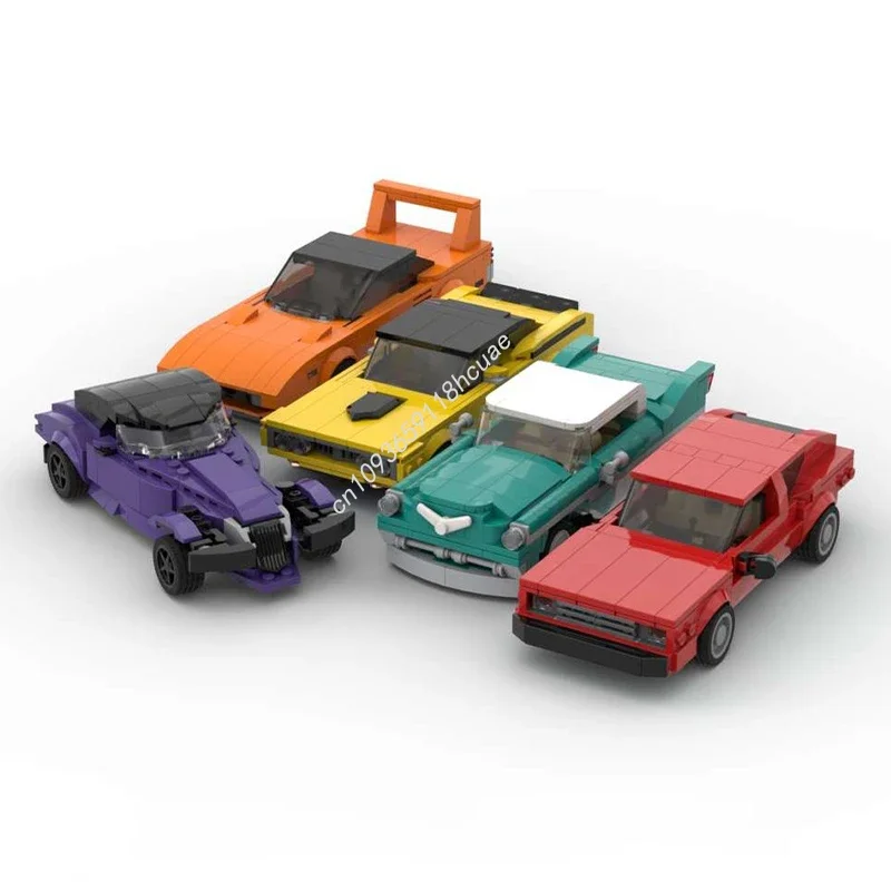

1310pcs MOC Founder's Rock Vehicle Pack Set of Five Vehicles City Champions super car Building Blocks Christmas Gift Innovative