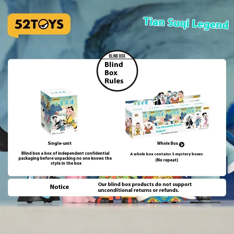 100% أسطورة حقيقية من كتاب مختوم دمية ميكانيكية 52TOYS طبعة محدودة Poseable الشكل زخارف مكتب هدية الفن الصيني