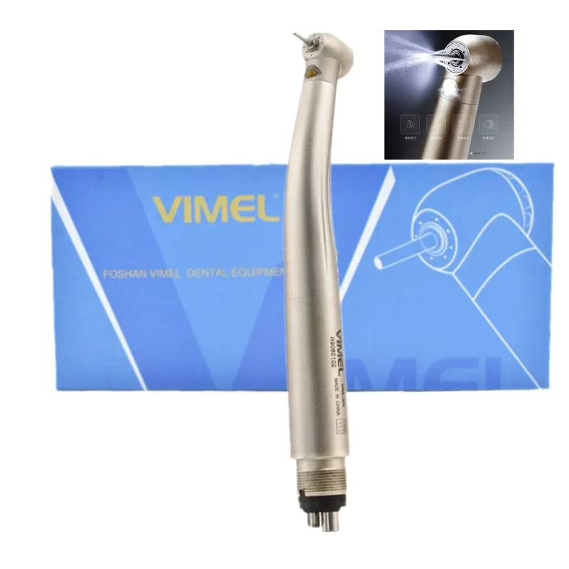 

Promotion dent al high speed handpiece Titanium Gold Led Self-luminous air turbine 4 holes for dentist handpiece dent al tools