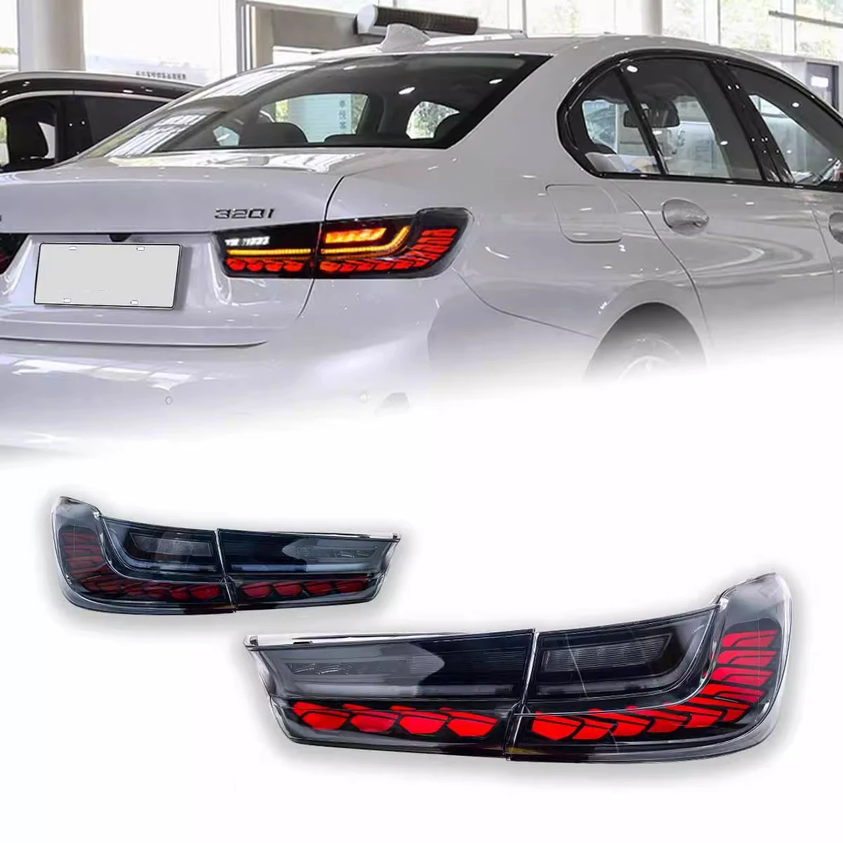 

Taillight assembly For BMW 3 Series 330 340 G20 G28 G80 M3 2019-2024 LED Modify the brake lights+ reverse the lights+turn signal