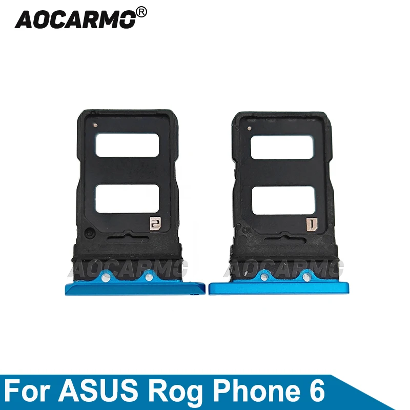 

Aocarmo For ASUS ROG Phone 6 ROG6 SIM Tray Sim Card Slot Holder Replacement Part