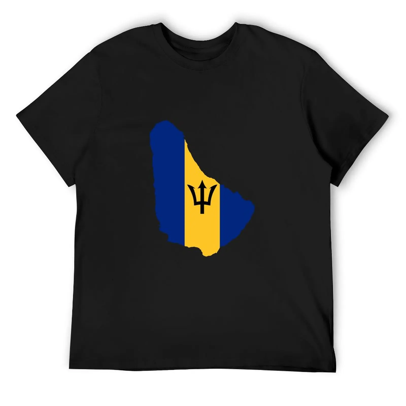 Flag Map of Barbados T-Shirt graphic tee shirt Short sleeve tee plus size tops vintage t shirts t shirt men 100℅ cotton