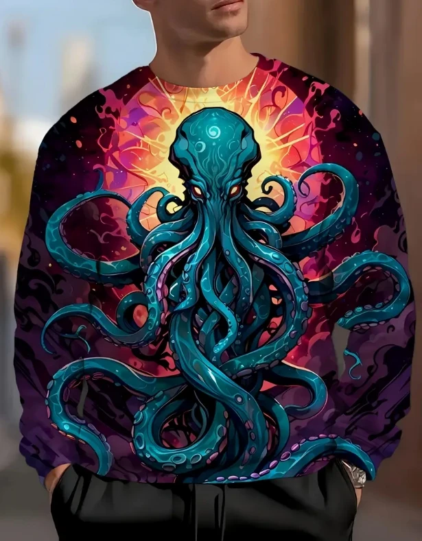 Men's Autumn Fashion Comfortable Pullover Crew Neck Sweatshirt 2025 New Top