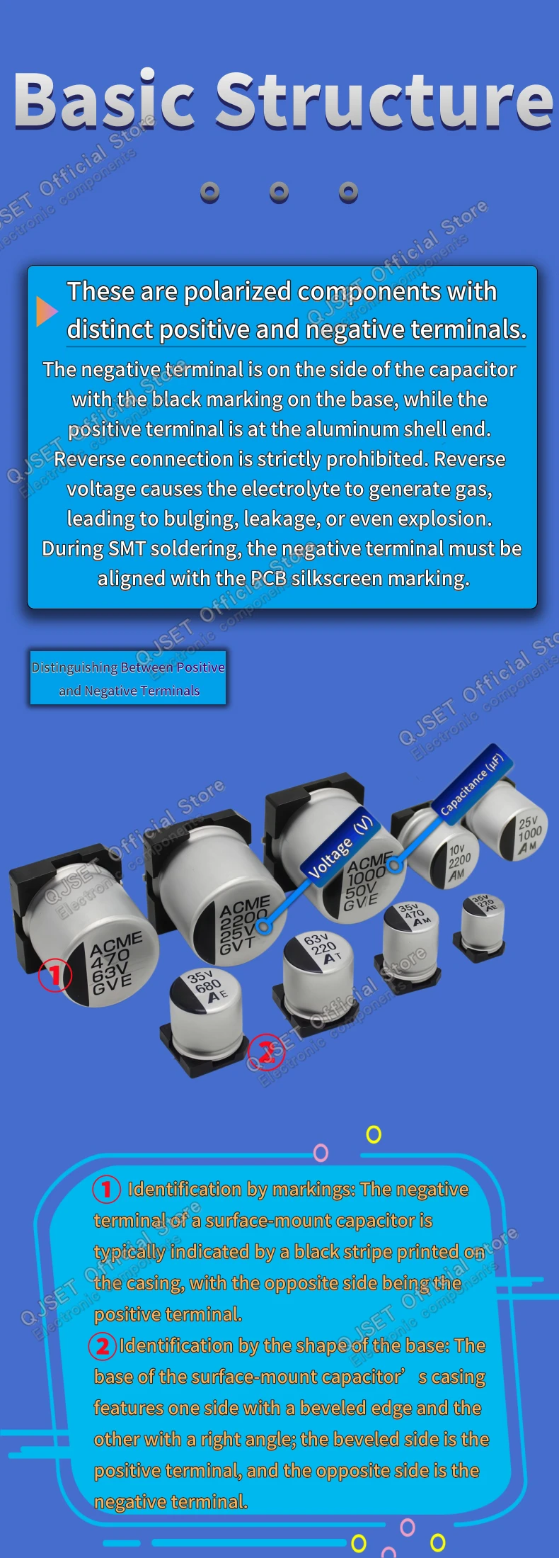 20 Stück 6,3*7,7mm 25V330UF 35V220UF 50V100UF 63V47UF 100V22UF 6,3x7,7mm kleine SMD-Aluminium-Elektrolytkondensatoren 0608 CNVC – Detail 2