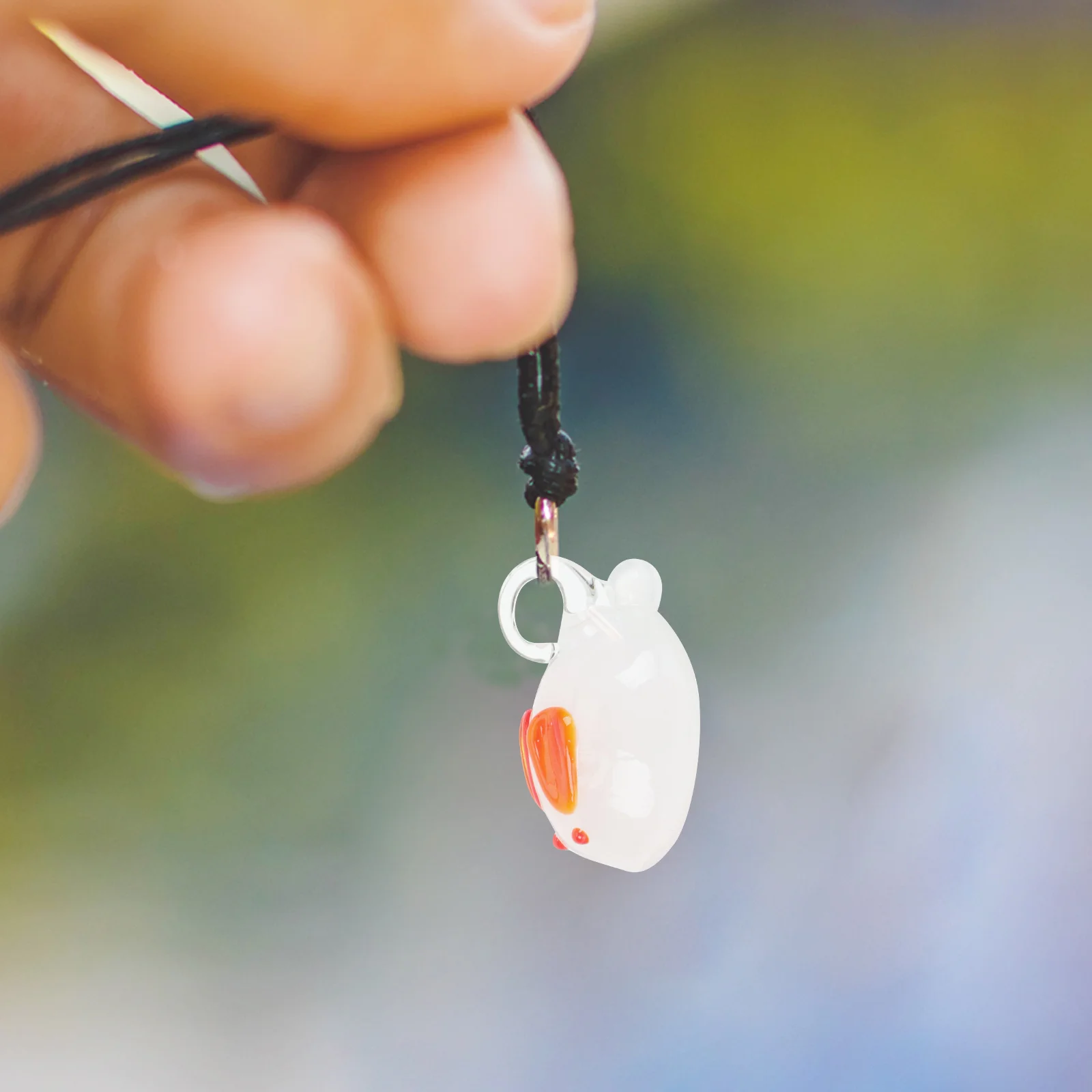 

15Pcs Mini Glass Rabbit Statue Decorative Beads Desktop Garden Charm Loose Beads Vivid Bunny Shape Craft Ornament