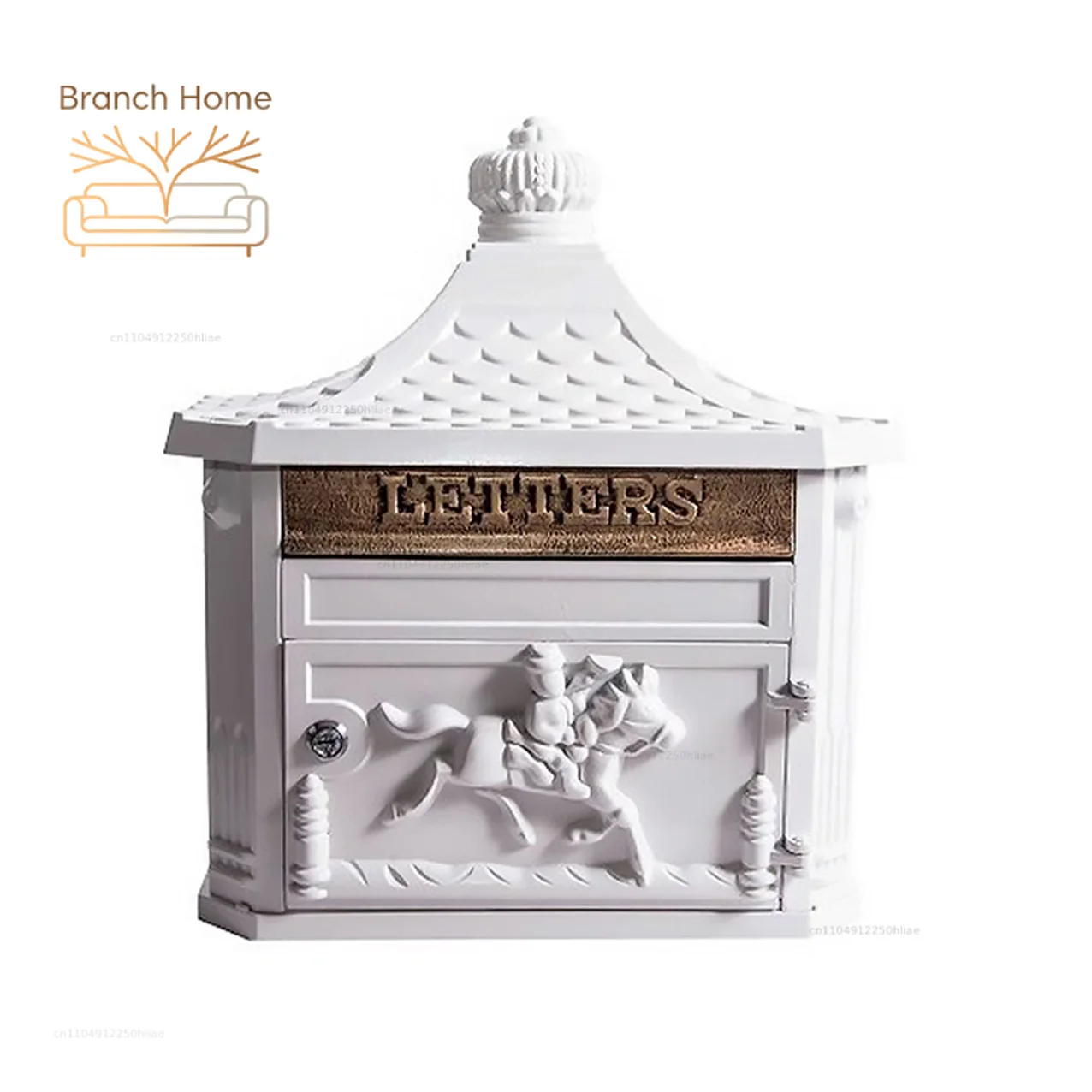 Custom Powder Coated Wall Mounted Aluminum Postbox Combination Lock Durable Design Front Pickup 12 Capacity Accessories