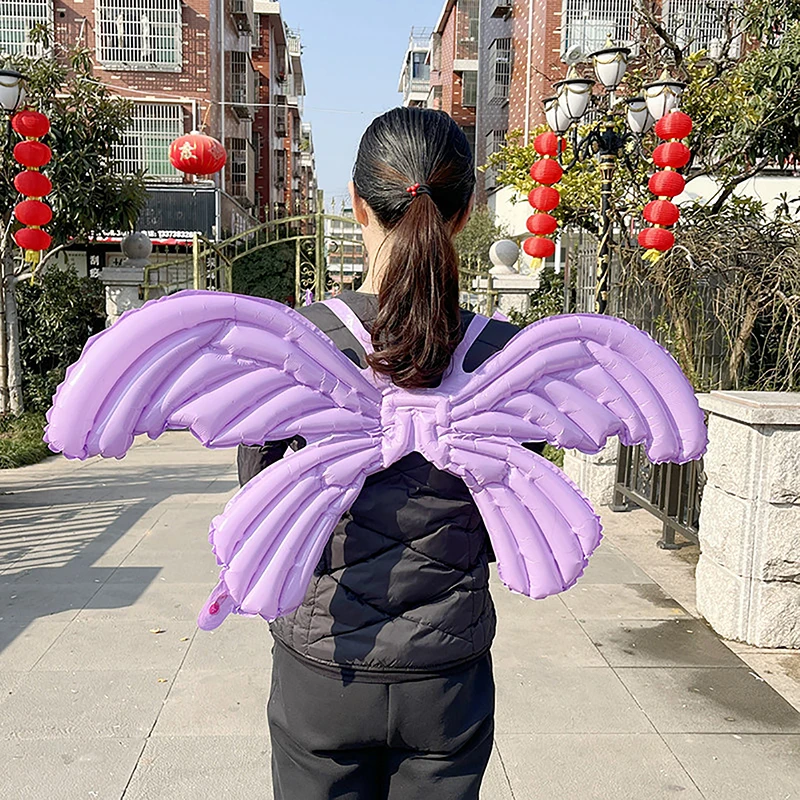 Colorful Angel Butterfly Wing Balloon Happy Birthday Children's Day Boy Girl DIY Party Decorations Back Hanging Foil Balloon Toy
