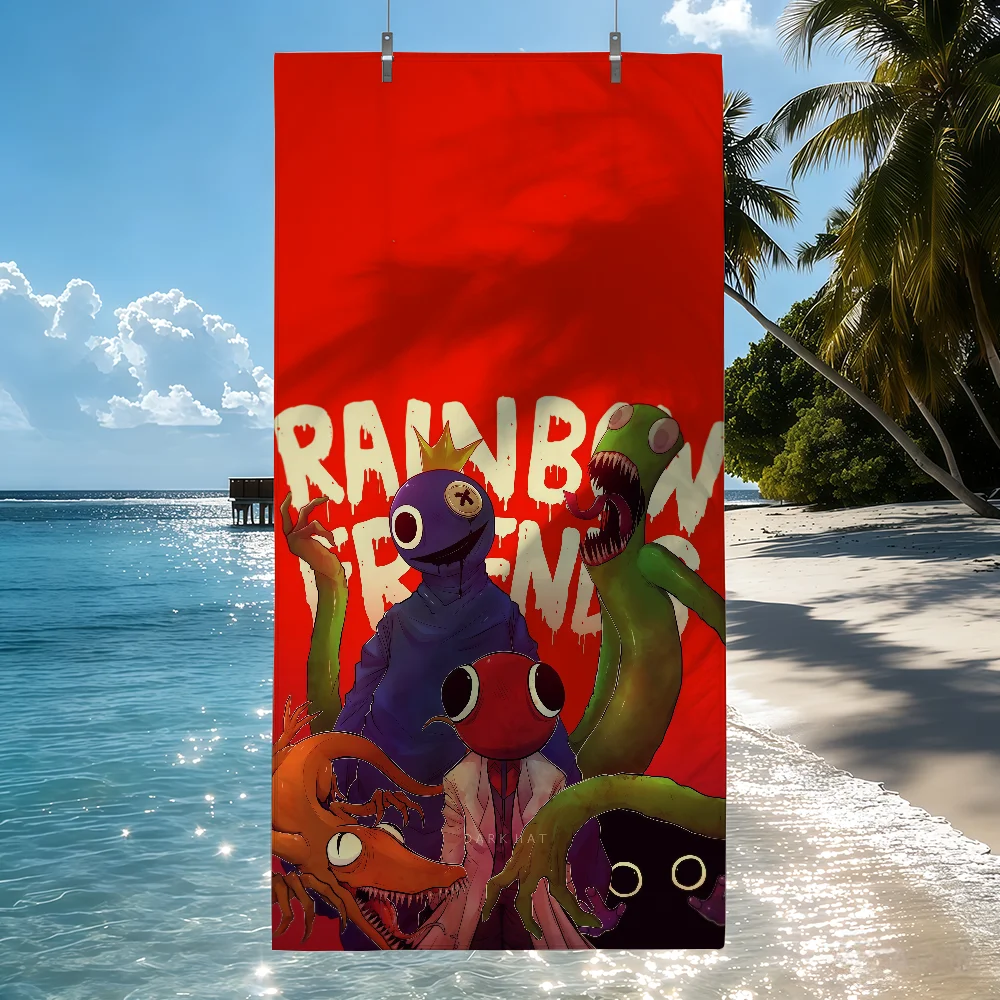 Cartoon R-Rainbow F-Friends Towel Soft Pool Gift For Travel Gym Shower Camping Quick Dry Sports Beach Towels