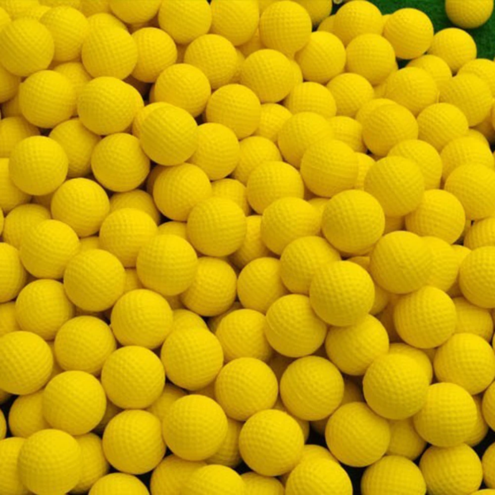 PGM 1pcs Yellow PU Golf Balls Sponge Elastic Indoor Outdoor Practice Single Layer Training Ball Golfs Accessories Gifts