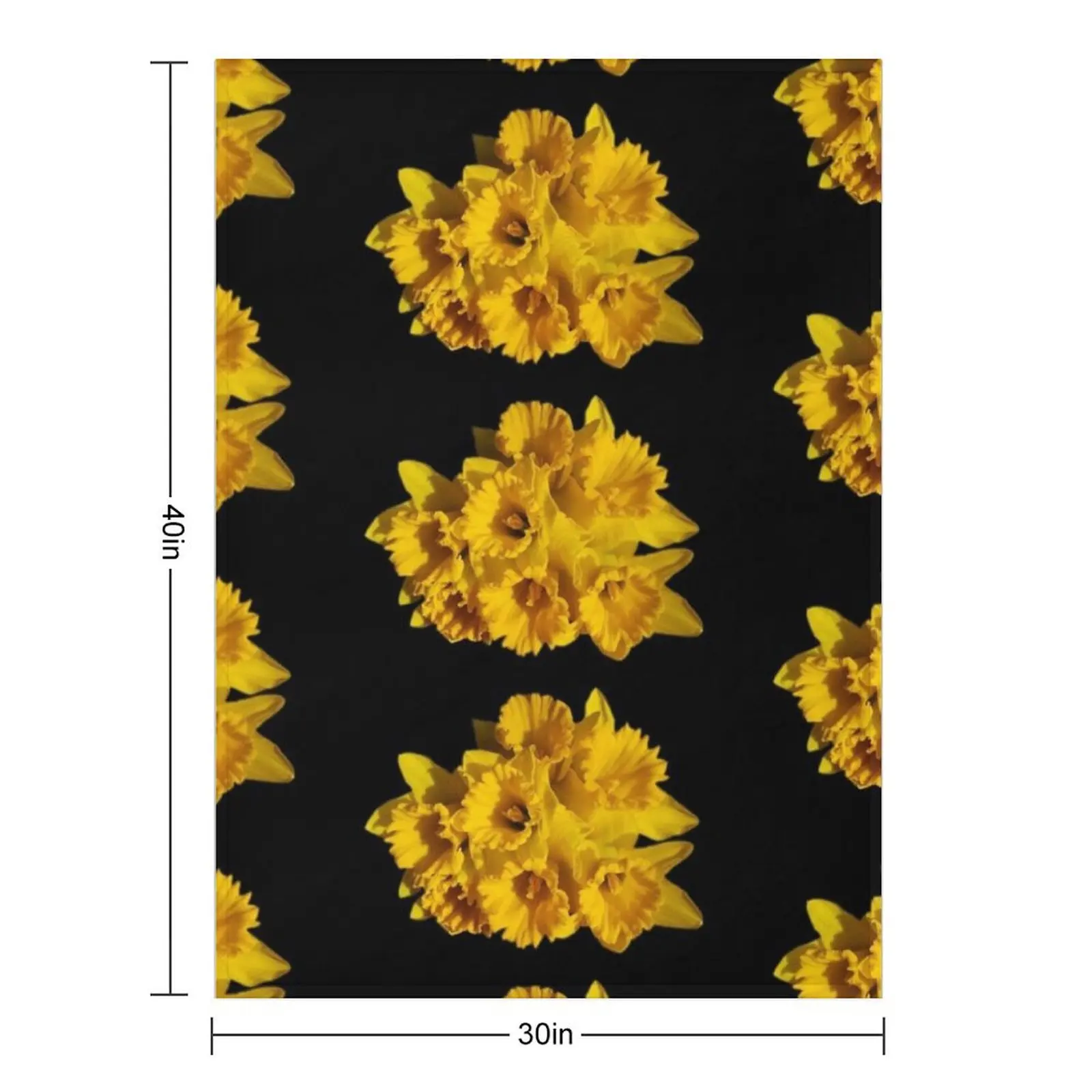 Bunch of yellow Daffodils Throw Blanket Moving Luxury Warm Extra Large Throw Blankets
