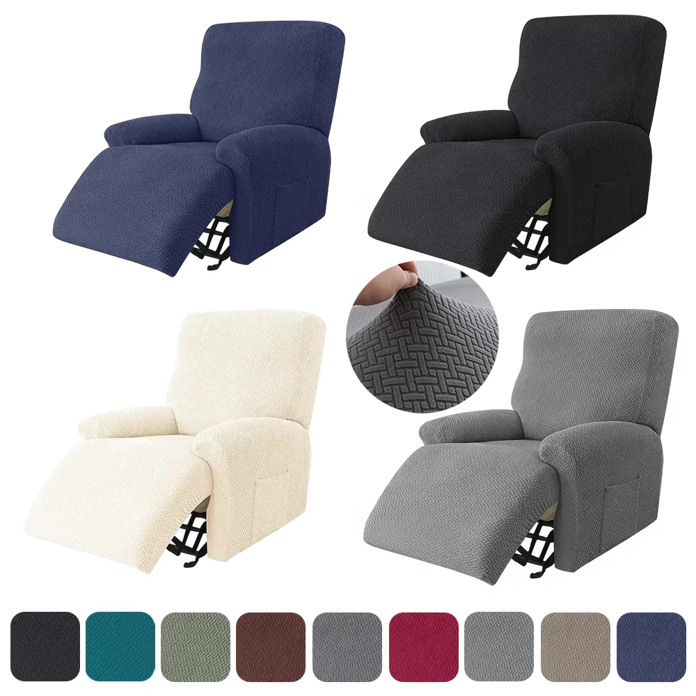 

Stretch Recliner Sofa Cover with Pockets Elastic Armchair Covers Lazy Recliner Slipcover 1 Seat Sofa Cover 4PCS/Set Funda Sillón