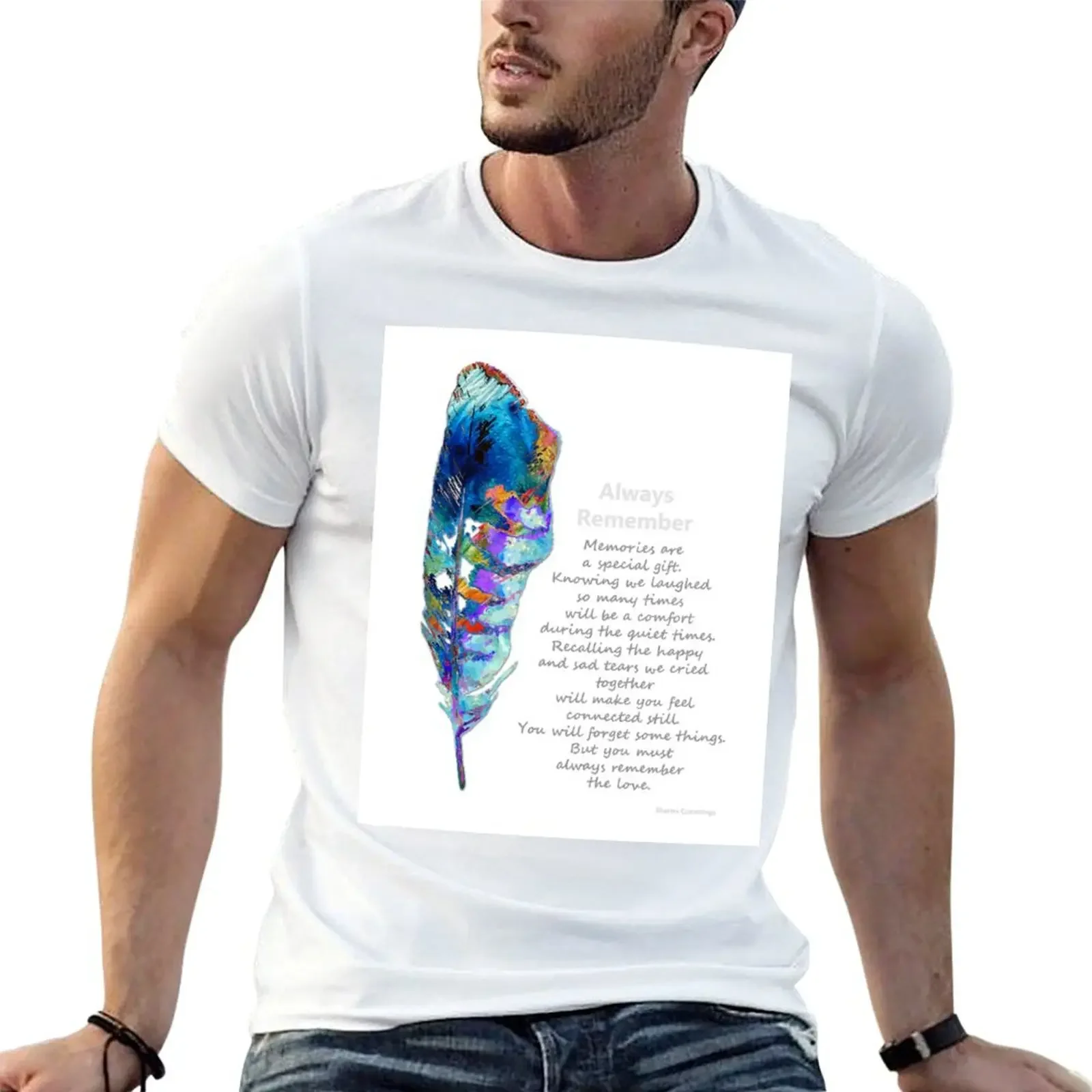 Always Remember Sympathy And Condolences Art T-Shirt customs new edition plain black t-shirts for men