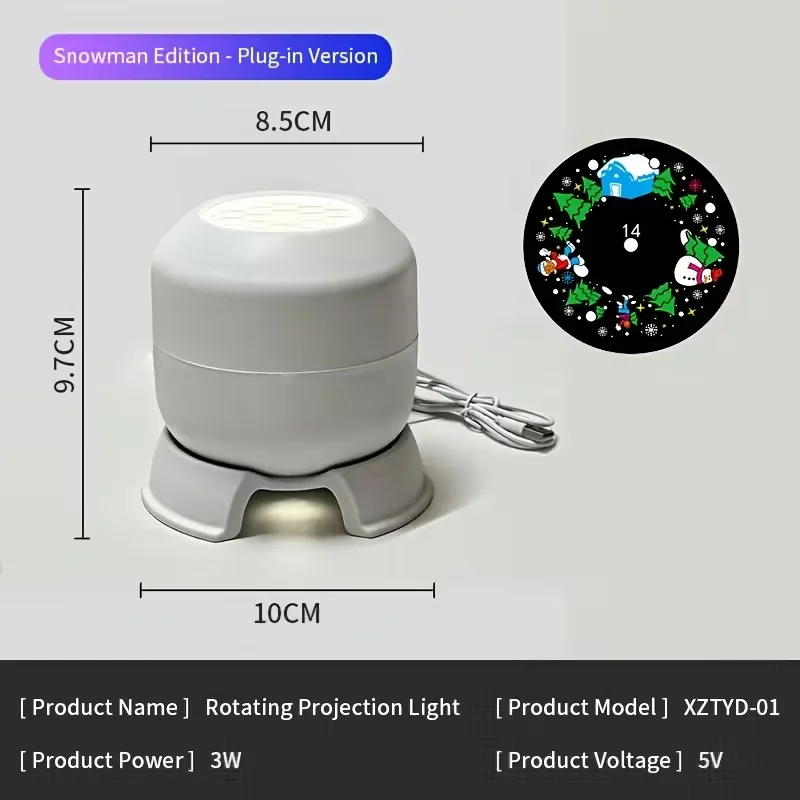 LED Ocean Projector Light, 360° Rotating Dynamic Night Light, USB Powered Ambient Lamp, Decorative Lighting for Game,Living Room image 6
