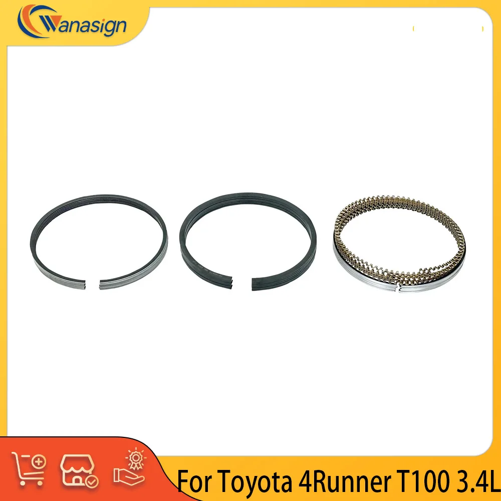 

Engine Parts Piston Rings Set Fit 3.4 L V6 Gas 5VZ-FE For 95-04 Toyota 4Runner T100 3.4L CPW7989 +0.5