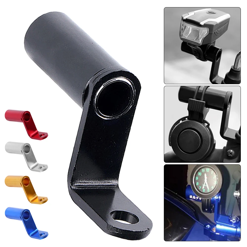 Motorcycle Rearview Mirror Mount Extender Bracket Aluminum Alloy Extension Bracket Clamp Bar Handlebar Phone Holder Accessories