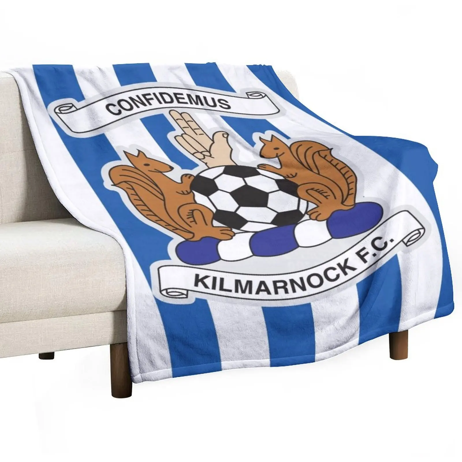 

Kilmarnock football club logo - Stripes Throw Blanket Durable Warm Blanket for Daily Home Use